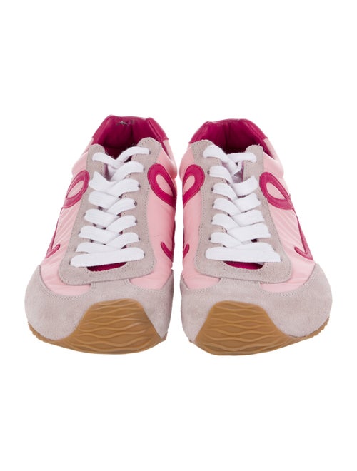 Loewe Suede Colorblock Pattern Sneakers