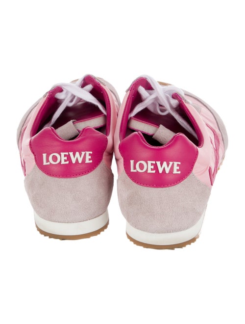 Loewe Suede Colorblock Pattern Sneakers