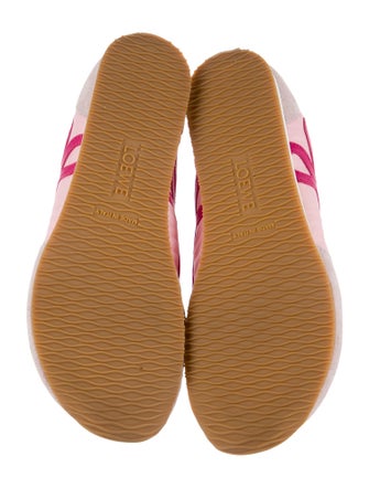 Loewe Suede Colorblock Pattern Sneakers