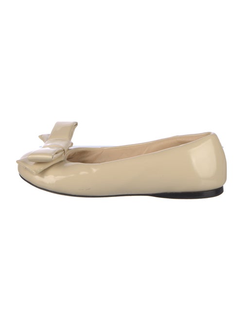 Loewe Leather Bow Accents Ballet Flats