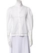 Loewe Turtleneck Three-Quarter Sleeve Button-Up Top