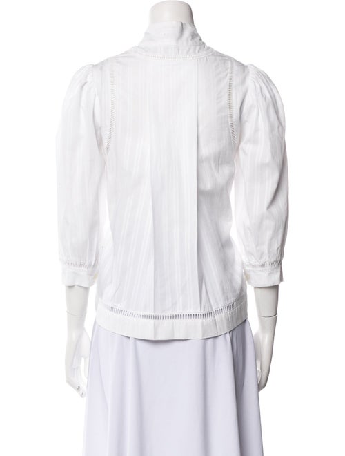 Loewe Turtleneck Three-Quarter Sleeve Button-Up Top