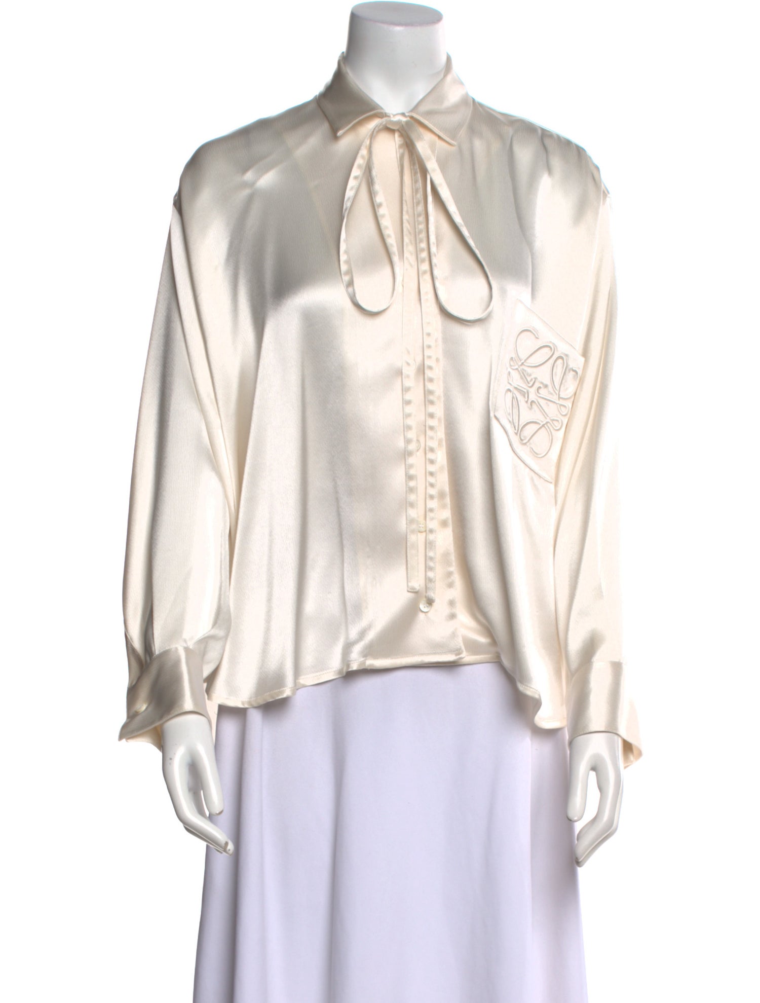 Loewe V-Neck Long Sleeve Blouse