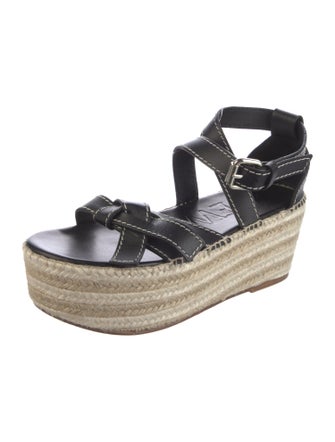 Loewe Leather Whipstitch Trim Espadrilles