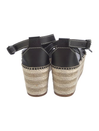 Loewe Leather Whipstitch Trim Espadrilles