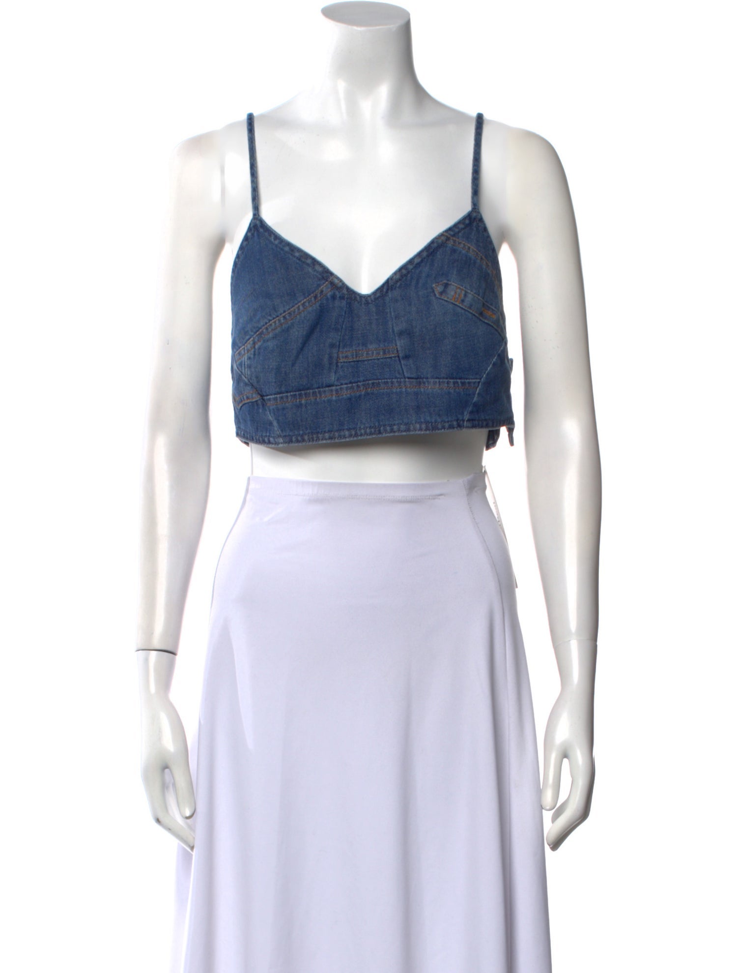 Loewe V-Neck Sleeveless Crop Top