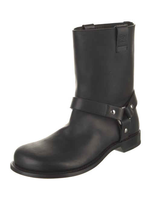 Loewe Leather Chain-Link Accents Boots