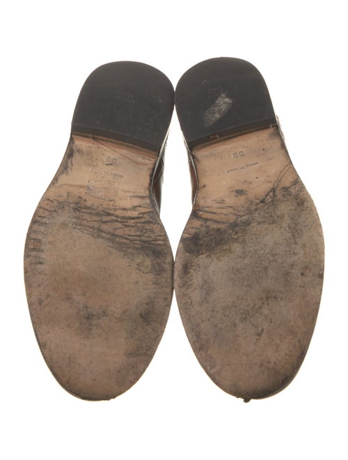 Loewe Leather Colorblock Pattern Loafers