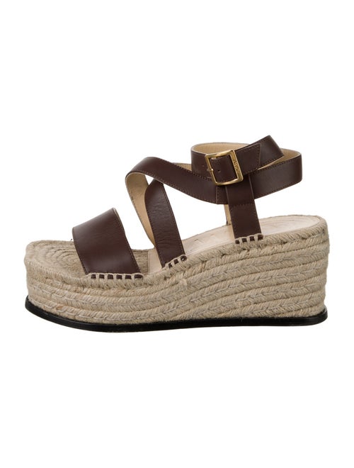 Loewe Leather Colorblock Pattern Espadrilles