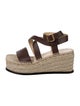 Loewe Leather Colorblock Pattern Espadrilles