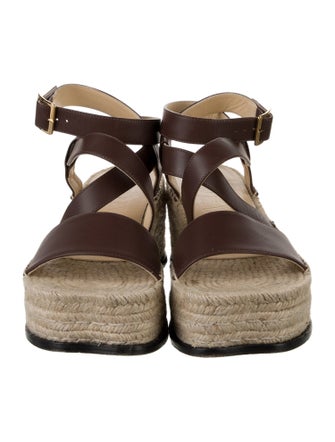 Loewe Leather Colorblock Pattern Espadrilles