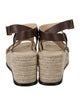 Loewe Leather Colorblock Pattern Espadrilles