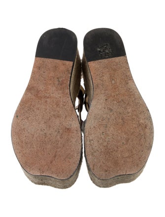 Loewe Leather Colorblock Pattern Espadrilles