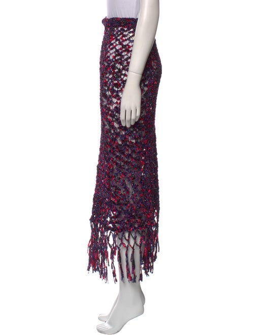 Loewe Paula's Ibiza Tweed Pattern Midi Length Skirt