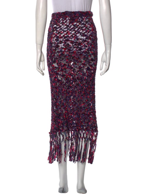 Loewe Paula's Ibiza Tweed Pattern Midi Length Skirt