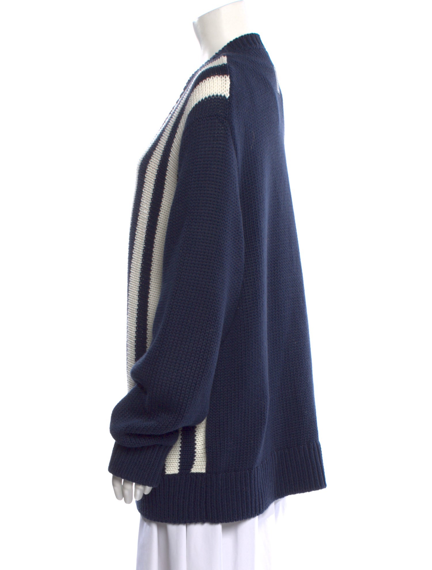Loewe Striped Plunge Neckline Sweater