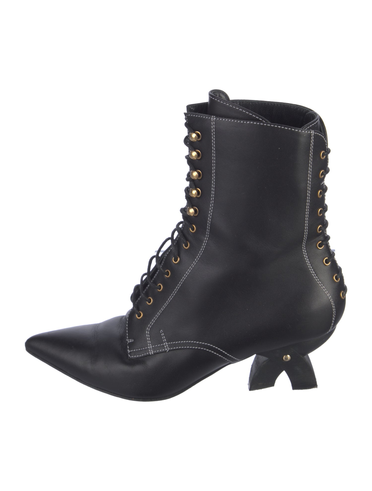 Loewe Leather Lace-Up Boots