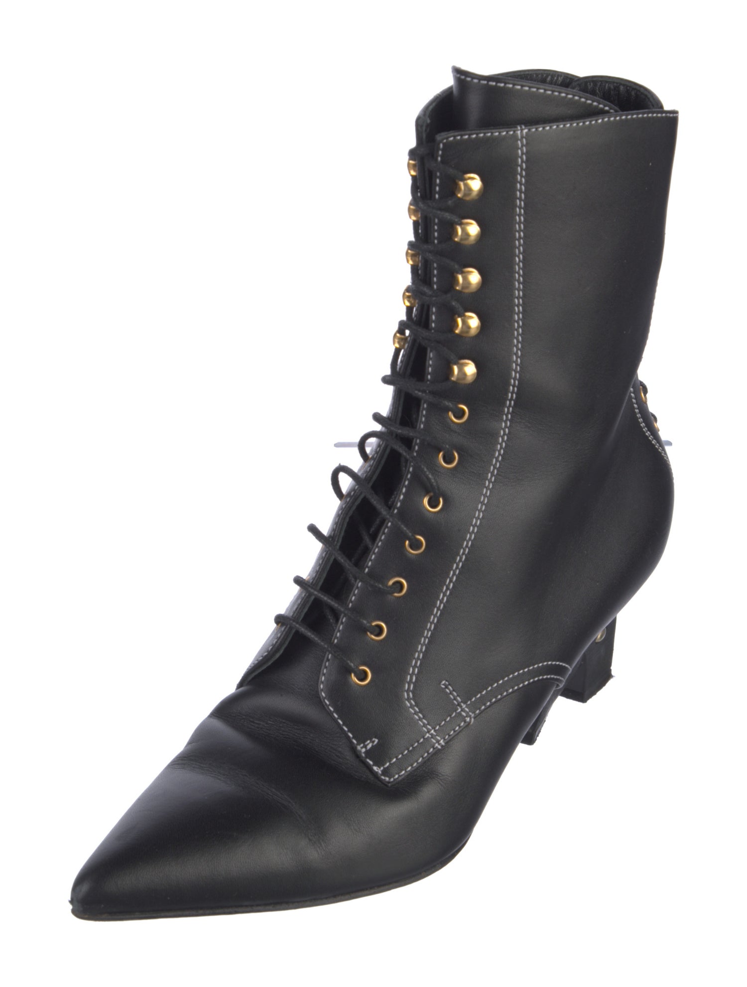 Loewe Leather Lace-Up Boots