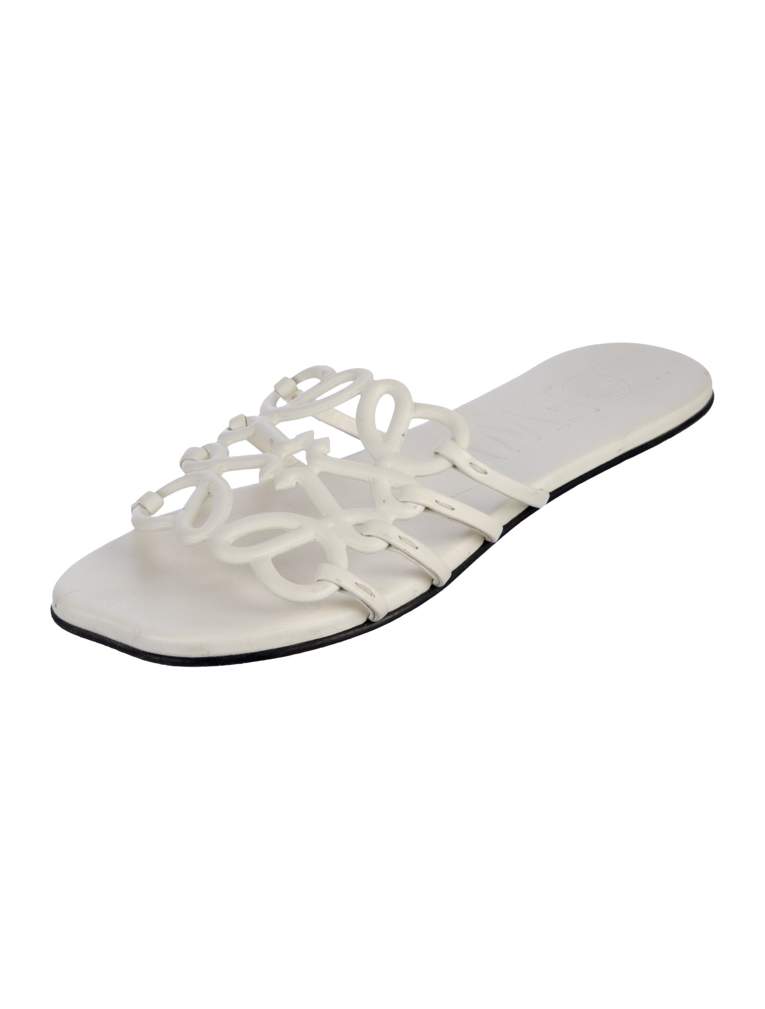 Loewe Petal Anagram Slide Leather Slides