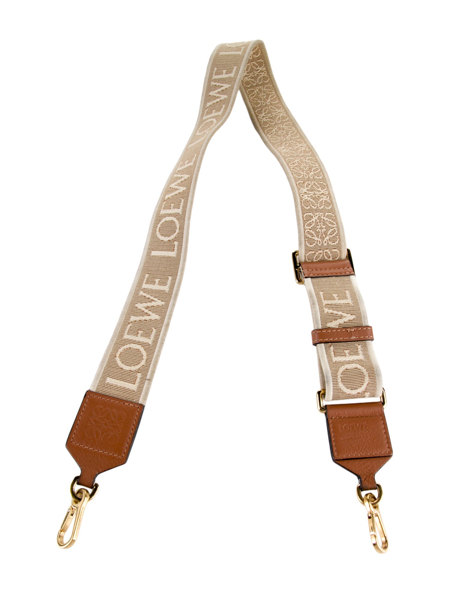 Loewe Brown Canvas Bag Strap