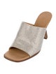 Loewe Leather Crystal Embellishments Slides