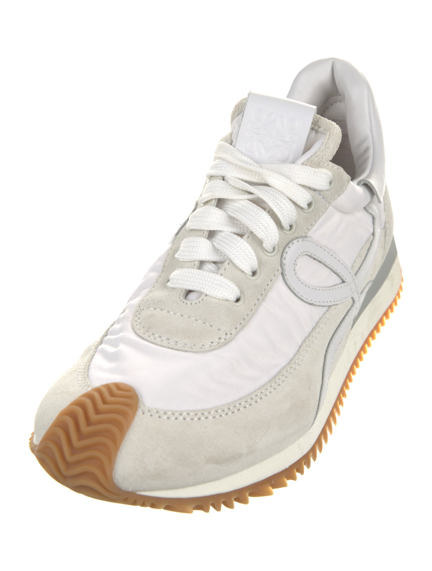 Loewe Suede Leather Trim Embellishment Sneakers