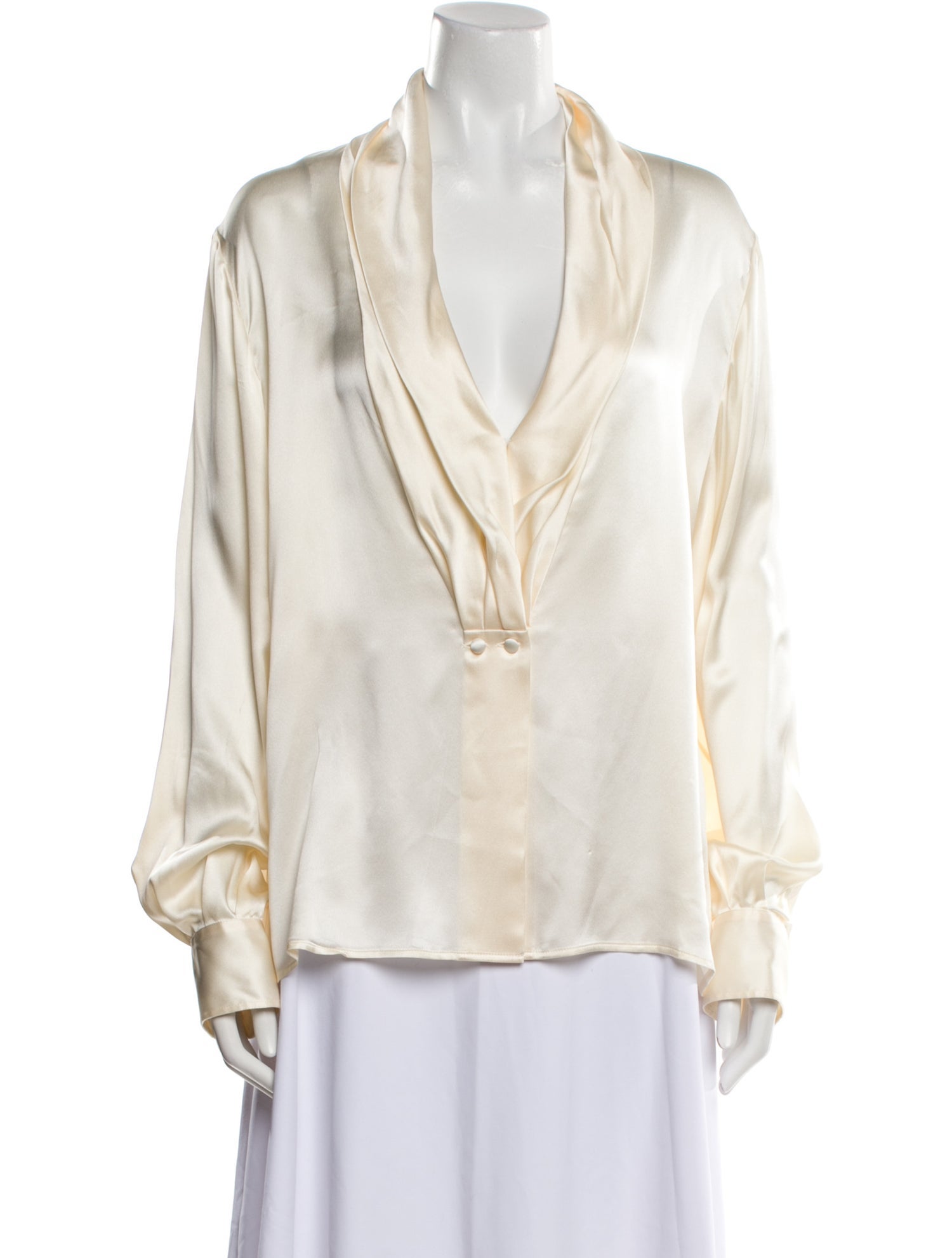 Loewe V-Neck Long Sleeve Blouse