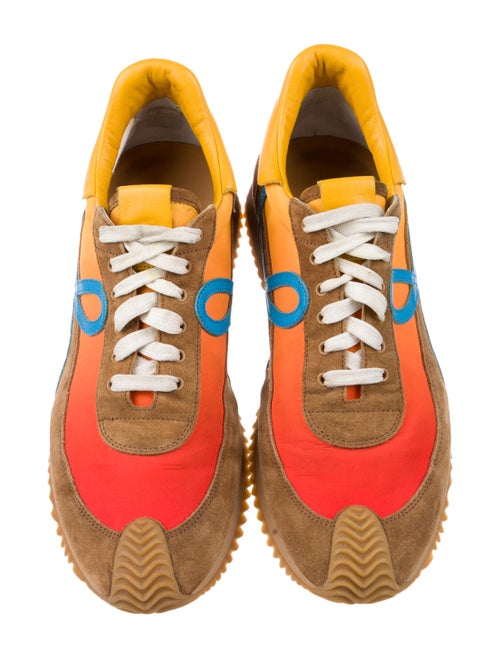 Loewe Suede Camouflage Print Sneakers