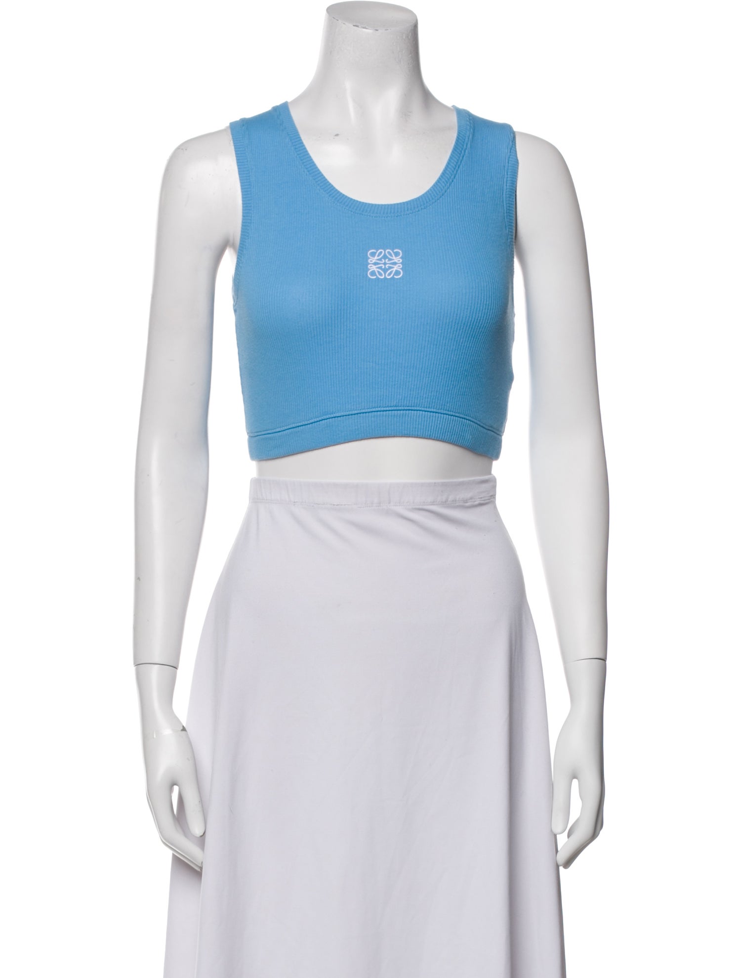 Loewe Scoop Neck Sleeveless Crop Top