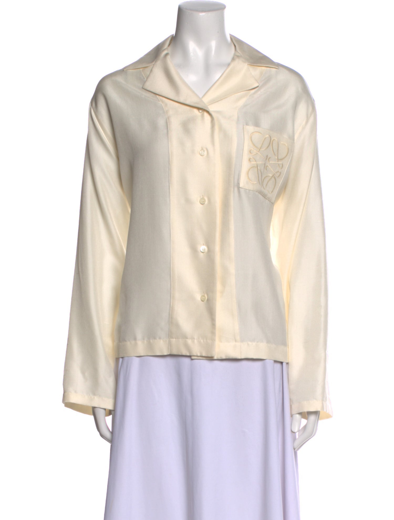 Loewe Silk Cowl Neck Blouse