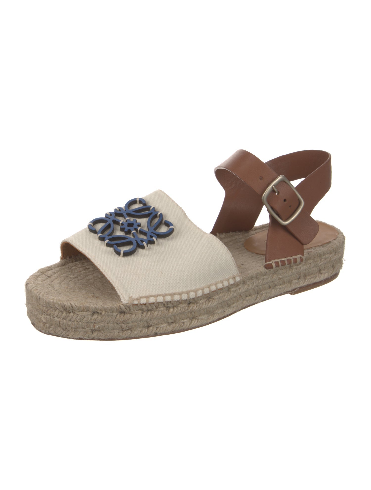 Loewe Canvas Colorblock Pattern Espadrilles