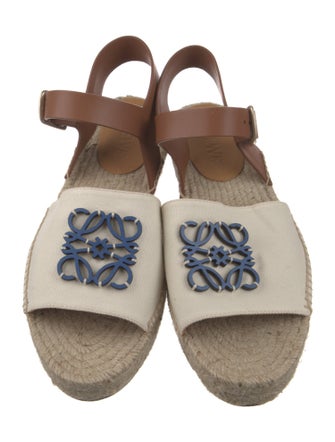 Loewe Canvas Colorblock Pattern Espadrilles