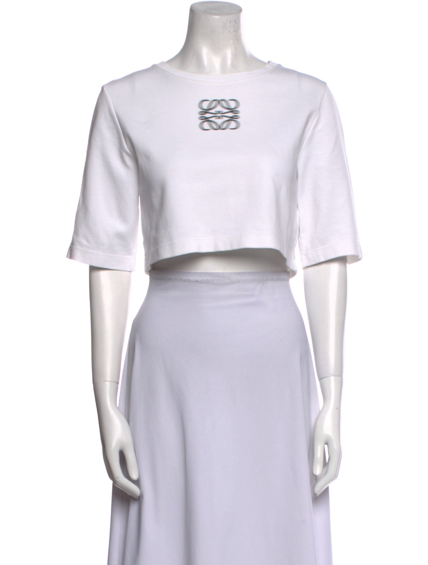 Loewe Blurred Anagram Graphic Print Crop Top