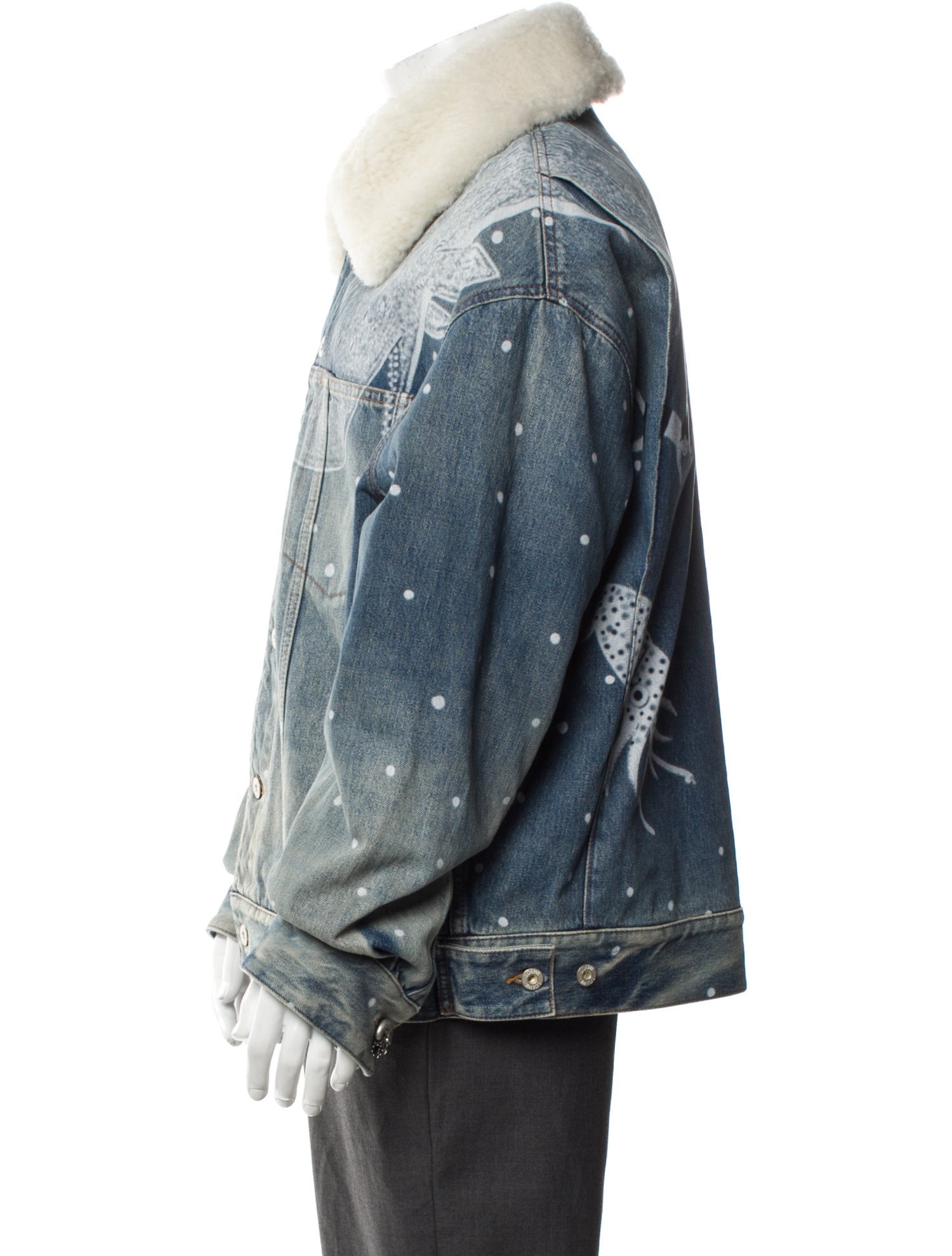 Loewe Suna Fujita Graphic Print Denim Jacket w/ Tags