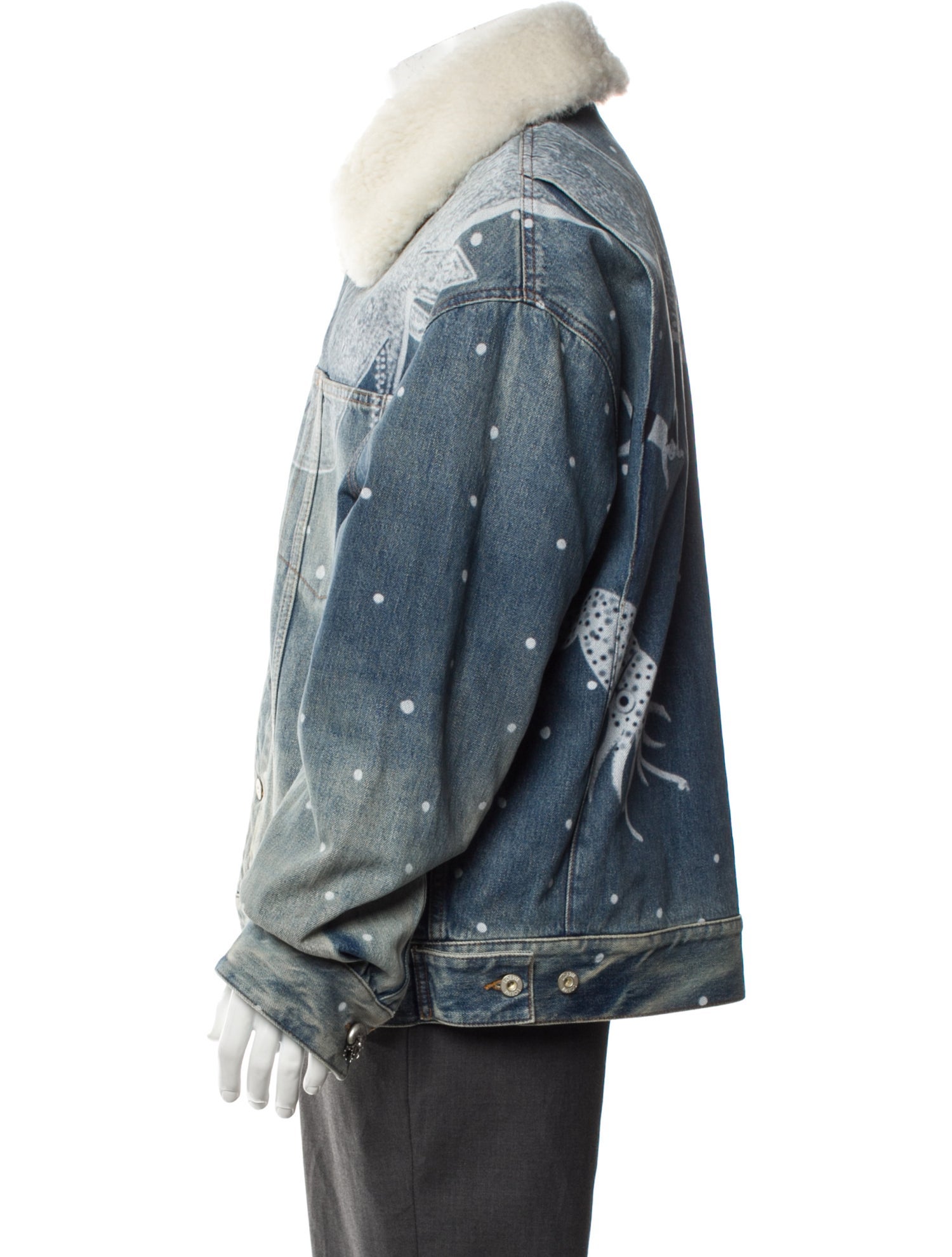 Loewe Suna Fujita Graphic Print Denim Jacket w/ Tags