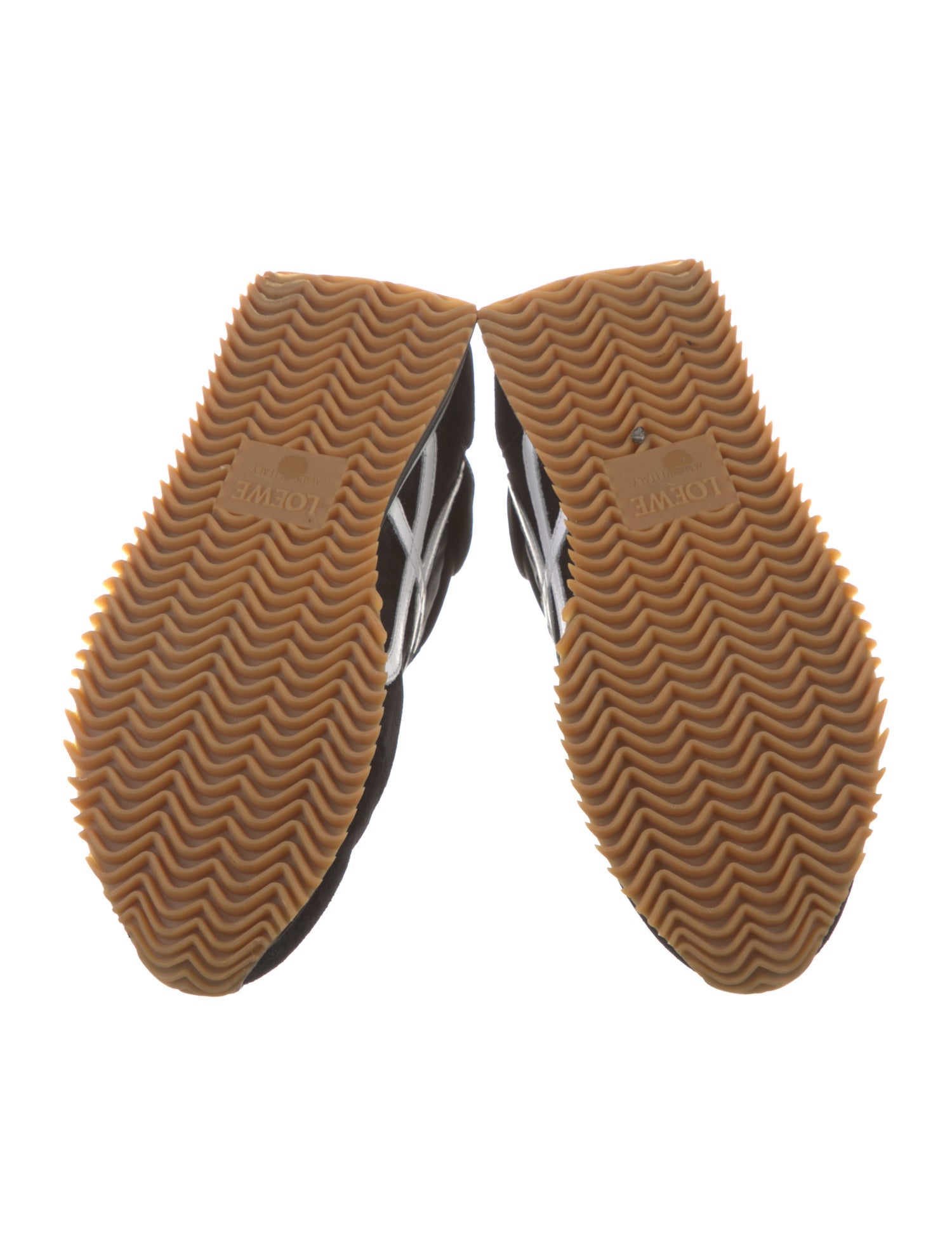 Loewe Suede Colorblock Pattern Sneakers