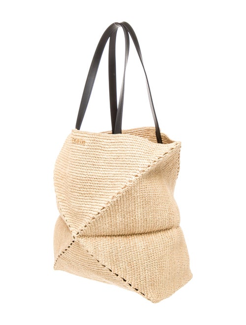 Loewe Raffia Puzzle Fold XL