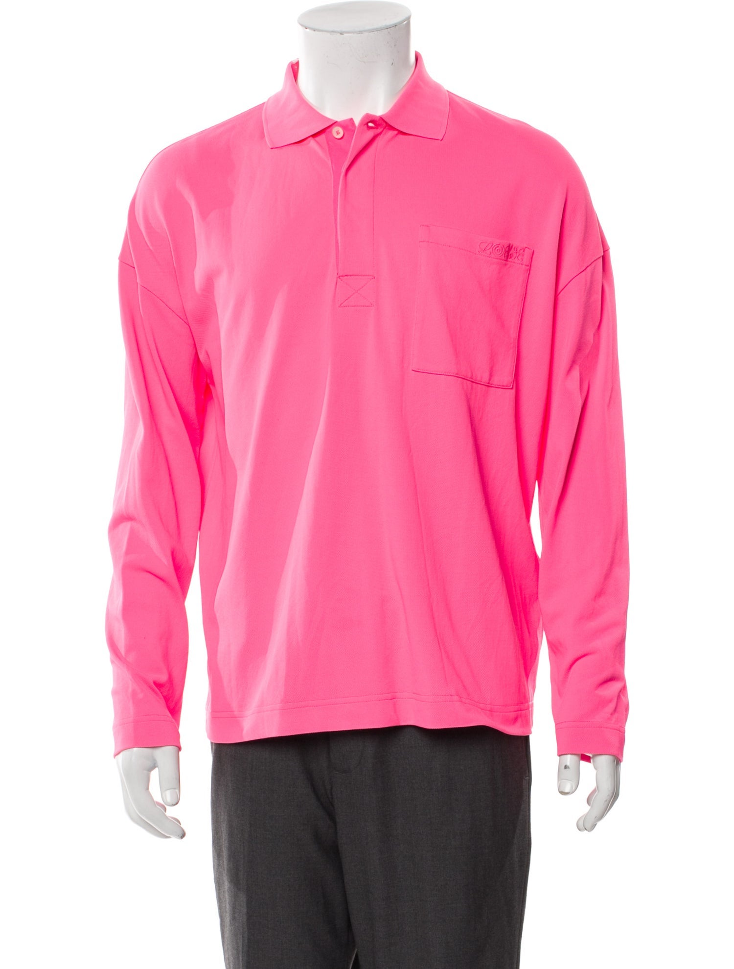 Loewe Collar Long Sleeve Polo Shirt