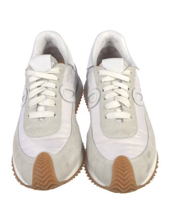 Loewe Suede Colorblock Pattern Sneakers