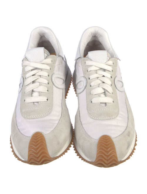 Loewe Suede Colorblock Pattern Sneakers