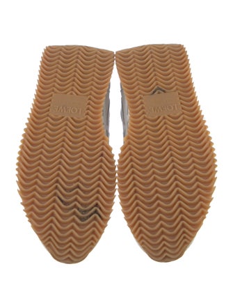 Loewe Suede Colorblock Pattern Sneakers