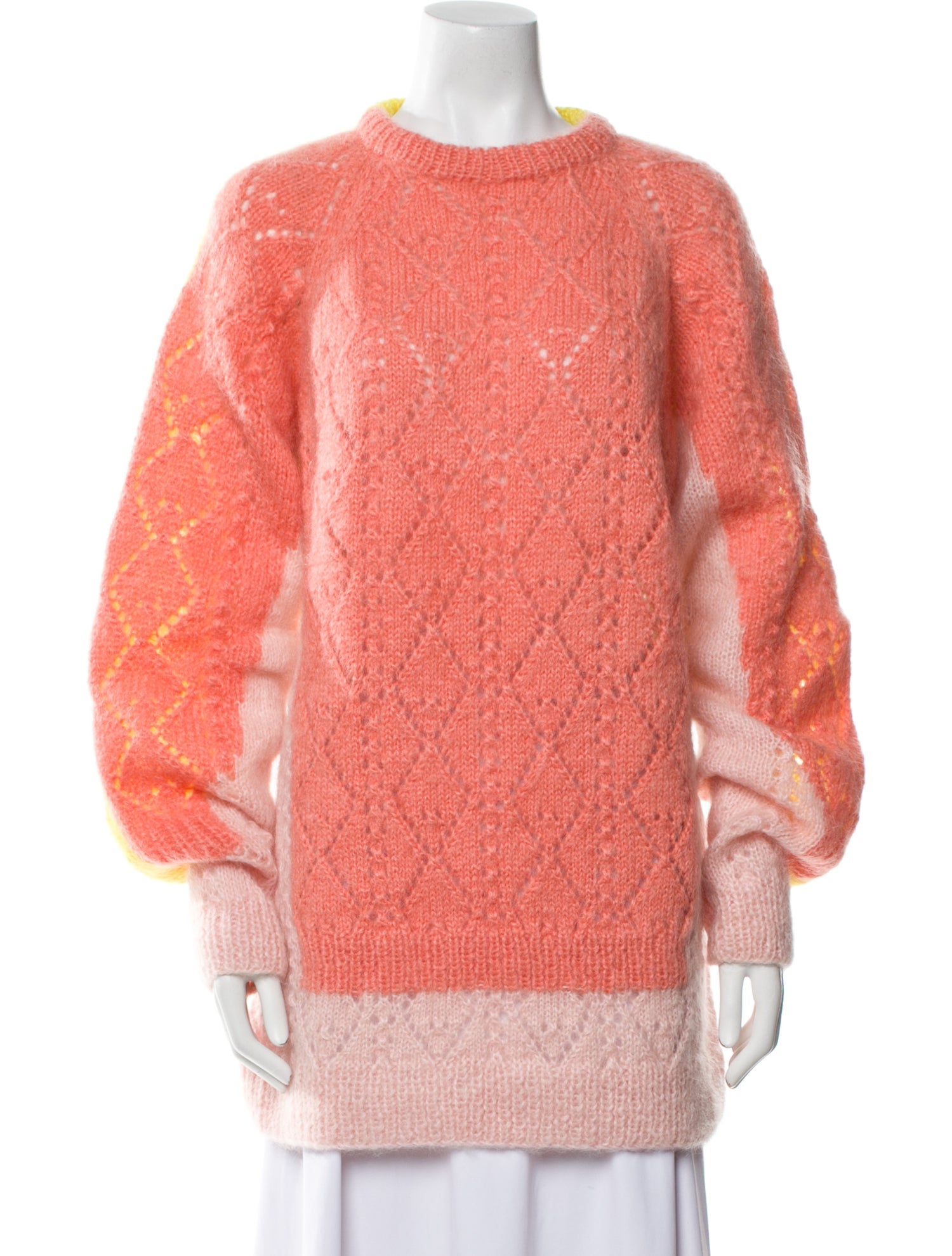 Loewe Mohair Colorblock Pattern Sweater