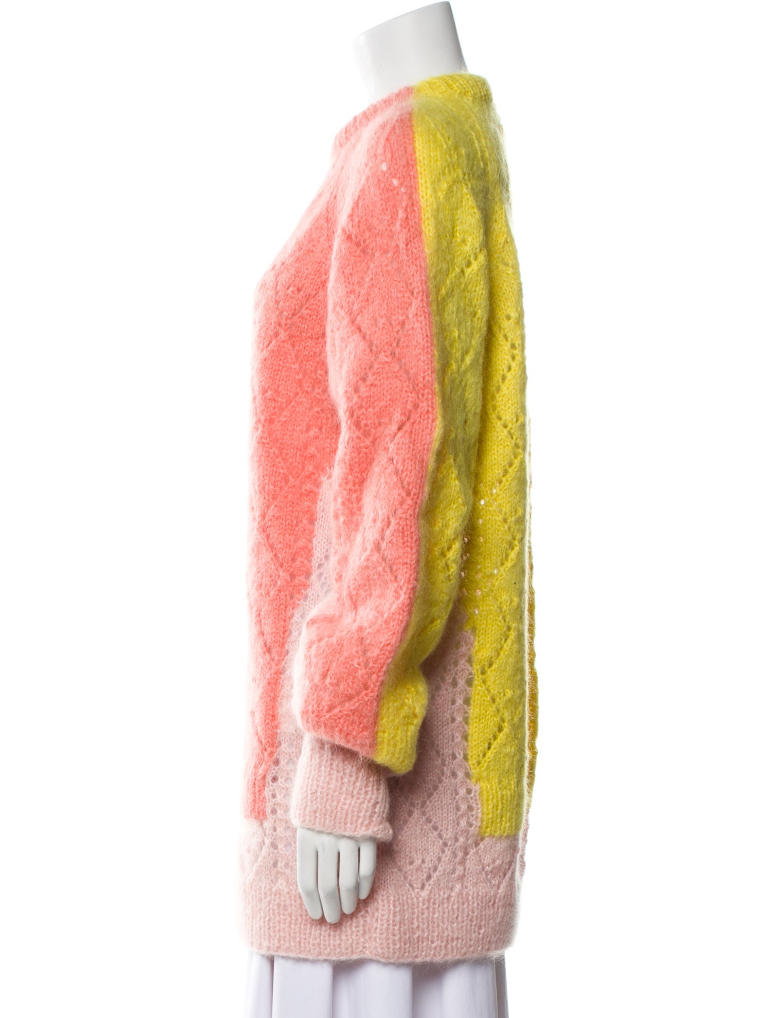 Loewe Mohair Colorblock Pattern Sweater