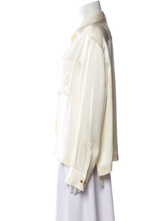 Loewe Silk Long Sleeve Button-Up Top