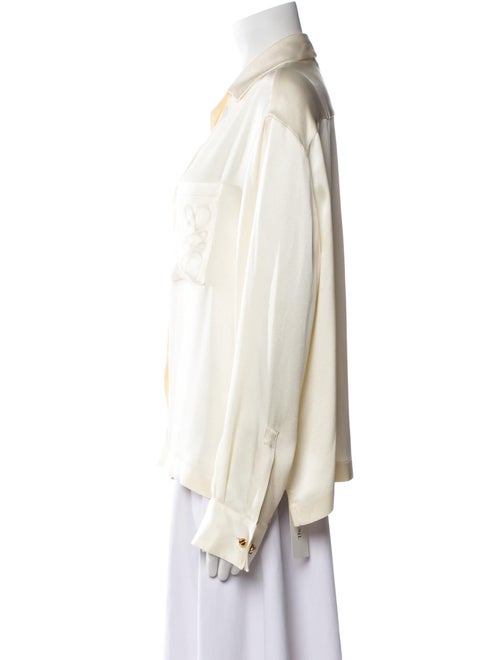 Loewe Silk Long Sleeve Button-Up Top