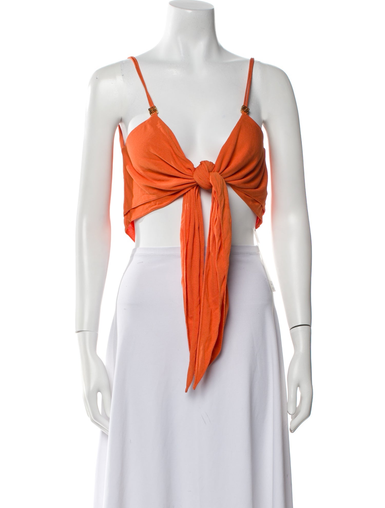 Loewe Linen V-Neck Crop Top