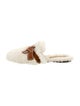 Loewe Shearling Leather Trim Embellishment Mules