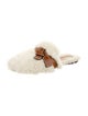Loewe Shearling Leather Trim Embellishment Mules