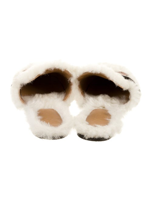 Loewe Shearling Leather Trim Embellishment Mules
