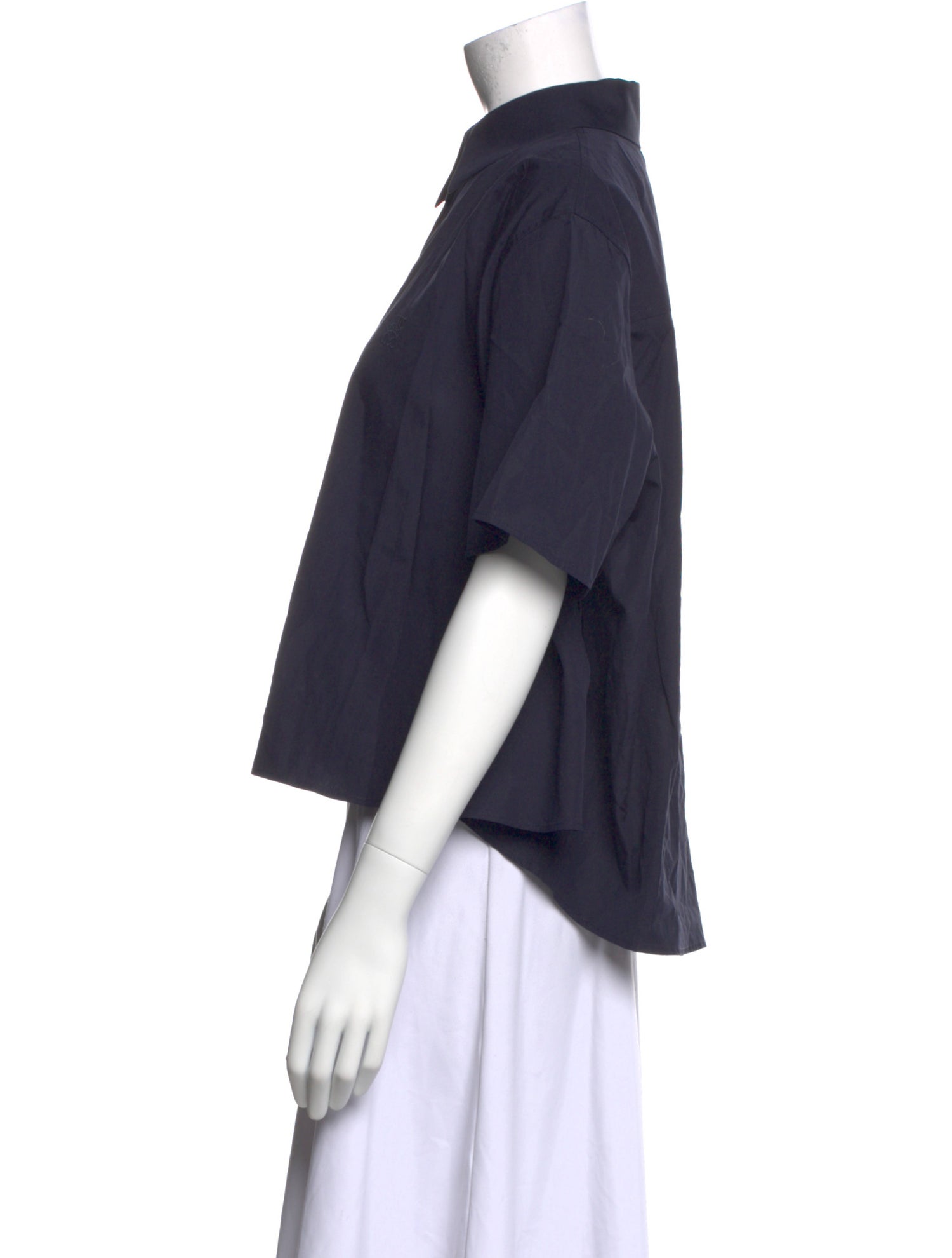 Loewe Anagram Short Sleeve Button-Up Top